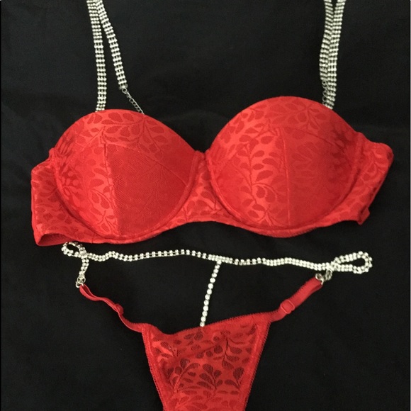 Rhinestone G-String with matching Rhinestone Top - Picture 7 of 8